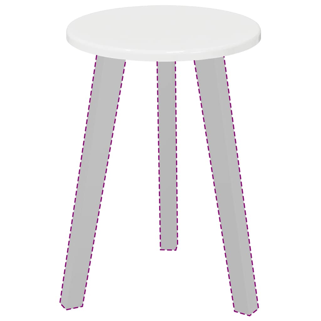 Table Top High gloss white Ø 30 x 1.5 cm Engineered Wood