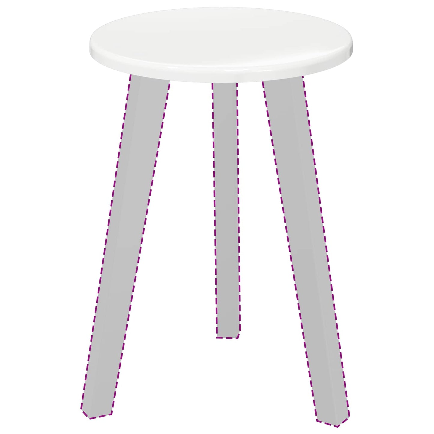 Table Top Ø 30 x 1.5 cm Round Engineered Wood High Gloss White