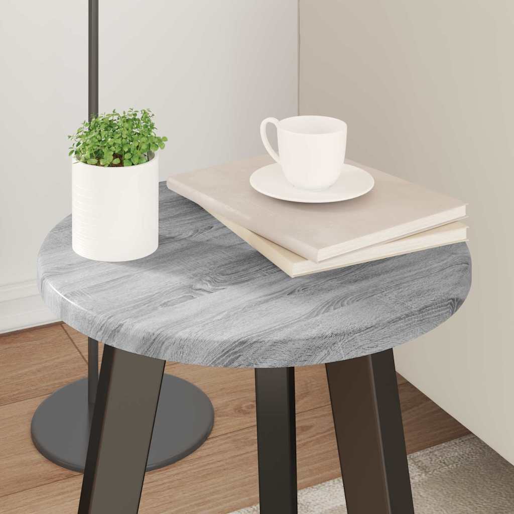 Table Top Grey Sonoma Ø 30 x 1.5 cm Engineered Wood