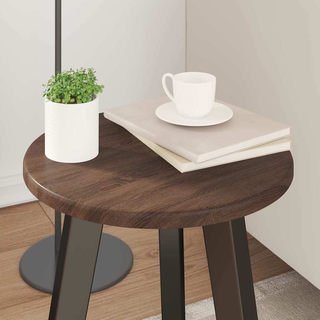 Table Top Brown oak Ø 30 x 1.5 cm Engineered Wood
