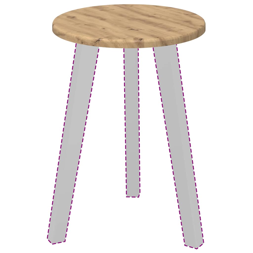 Table Top Artisan oak Ø 30 x 1.5 cm Engineered Wood