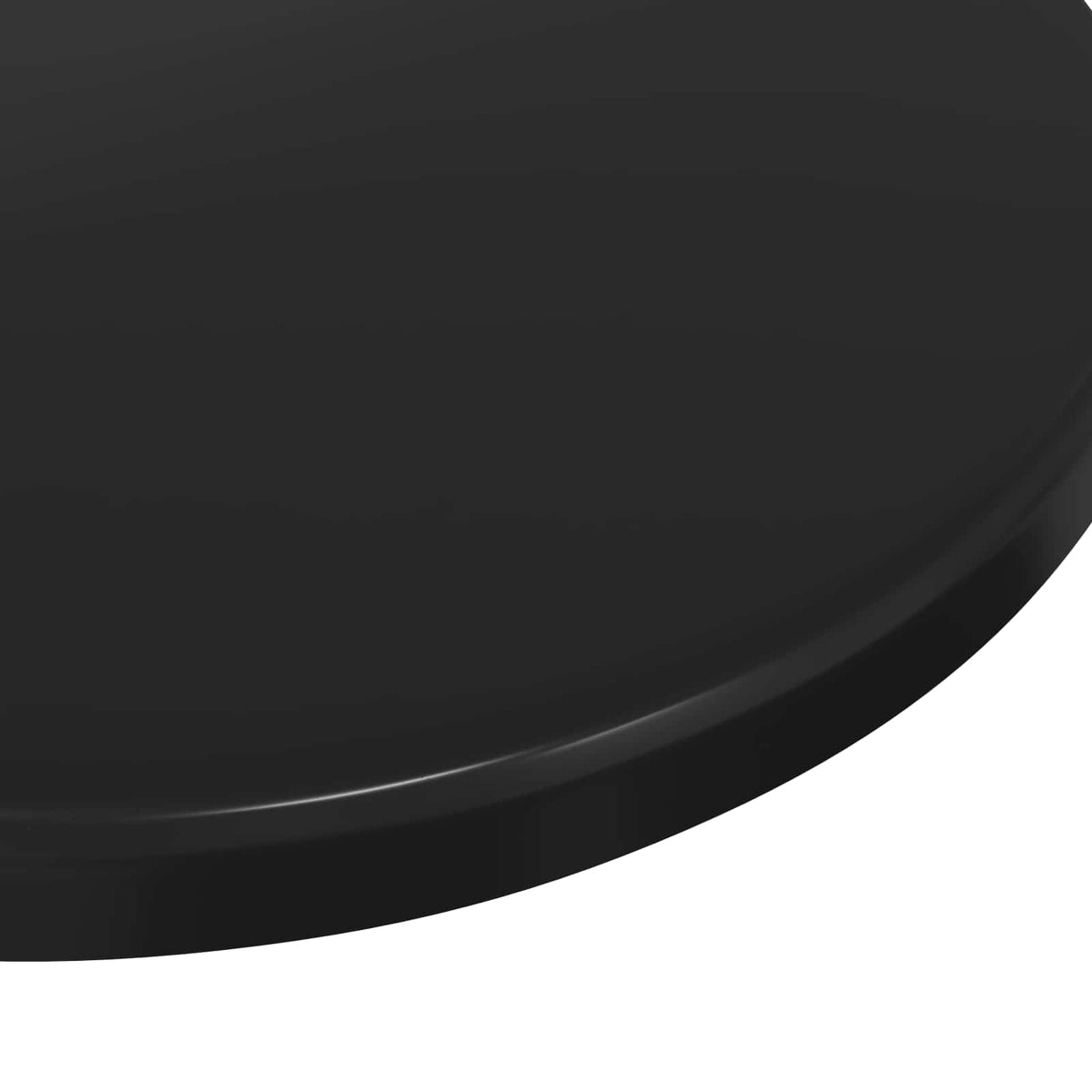 Table Top Ø 40 x 1.5 cm Round Engineered Wood Black