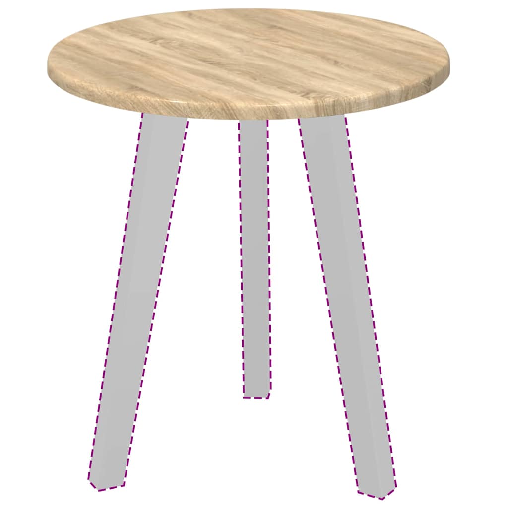 Table Top Ø 40 x 1.5 cm Round Engineered Wood Sonoma Oak