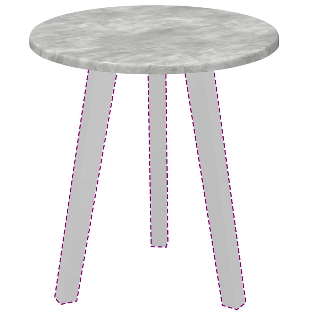 Table Top Ø 40 x 1.5 cm Round Engineered Wood Concrete Grey