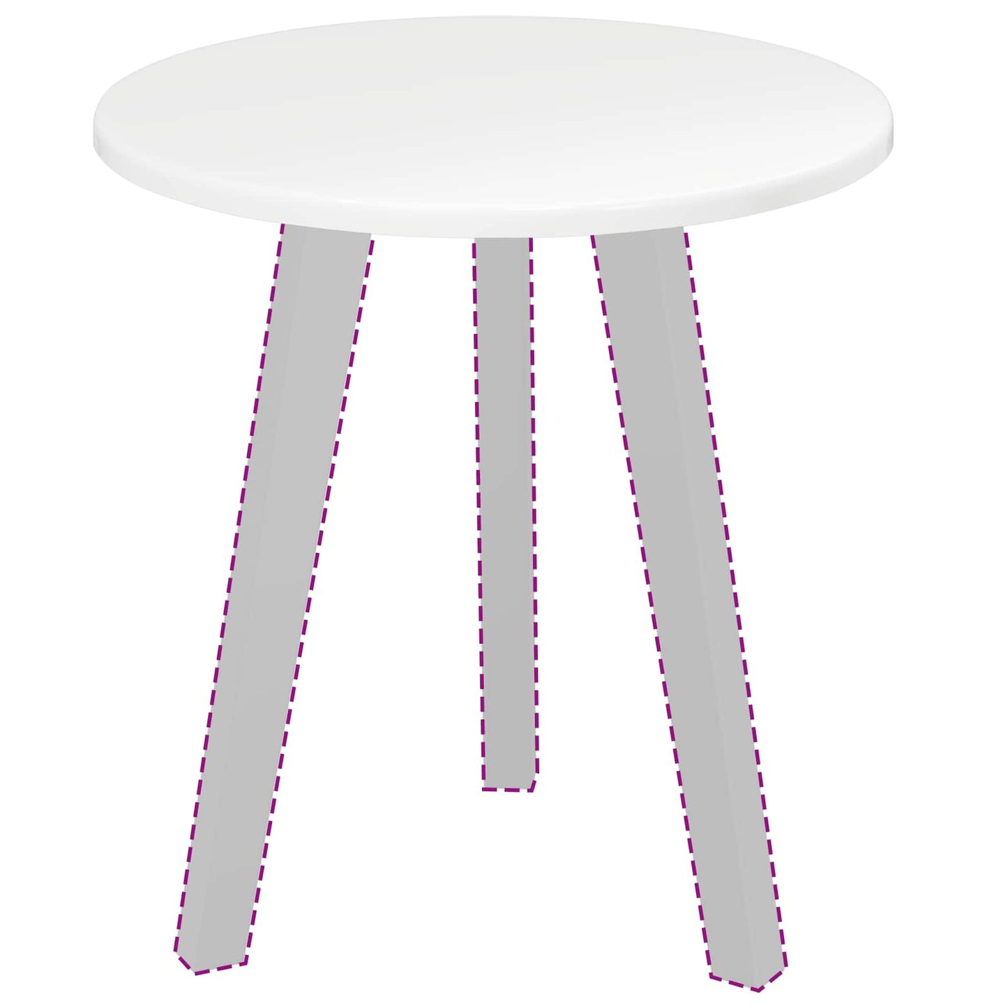 Table Top Ø 40 x 1.5 cm Round Engineered Wood High Gloss White