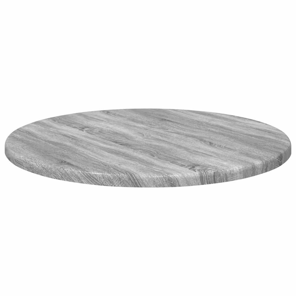 Table Top Ø 40 x 1.5 cm Round Engineered Wood Grey Sonoma