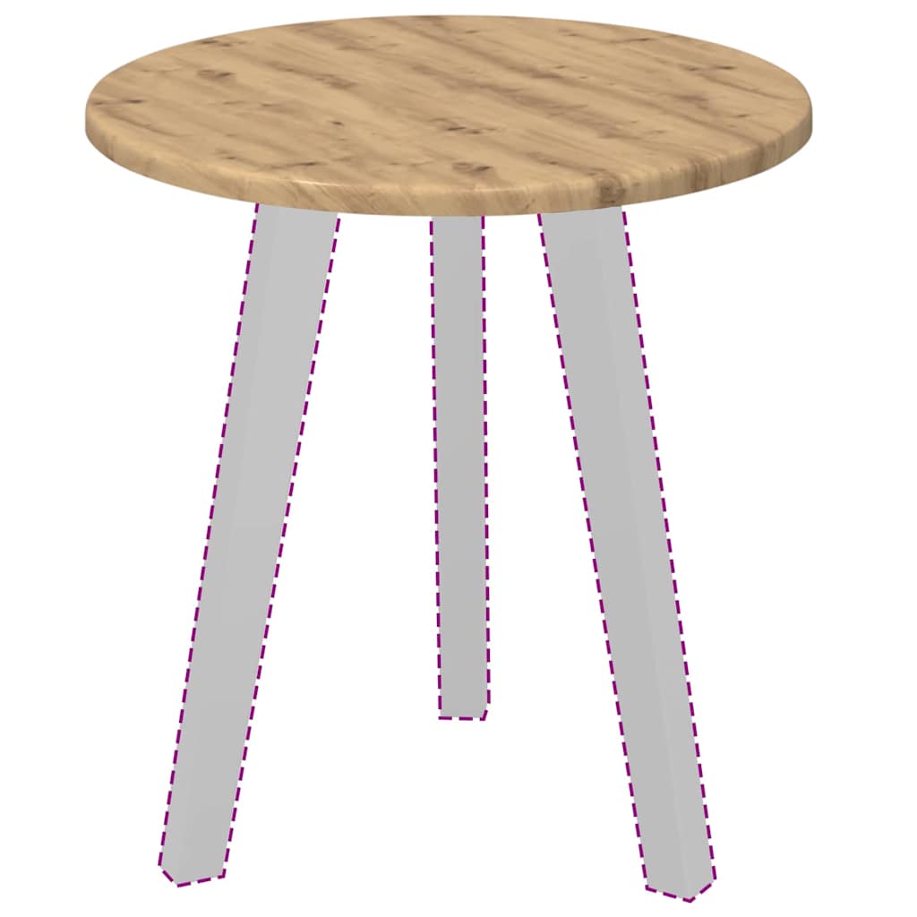Table Top Artisan oak Ø 40 x 1.5 cm Engineered Wood