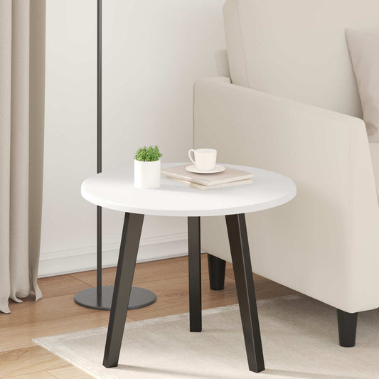 Table Top Ø 50 x 1.5 cm Round Engineered Wood White