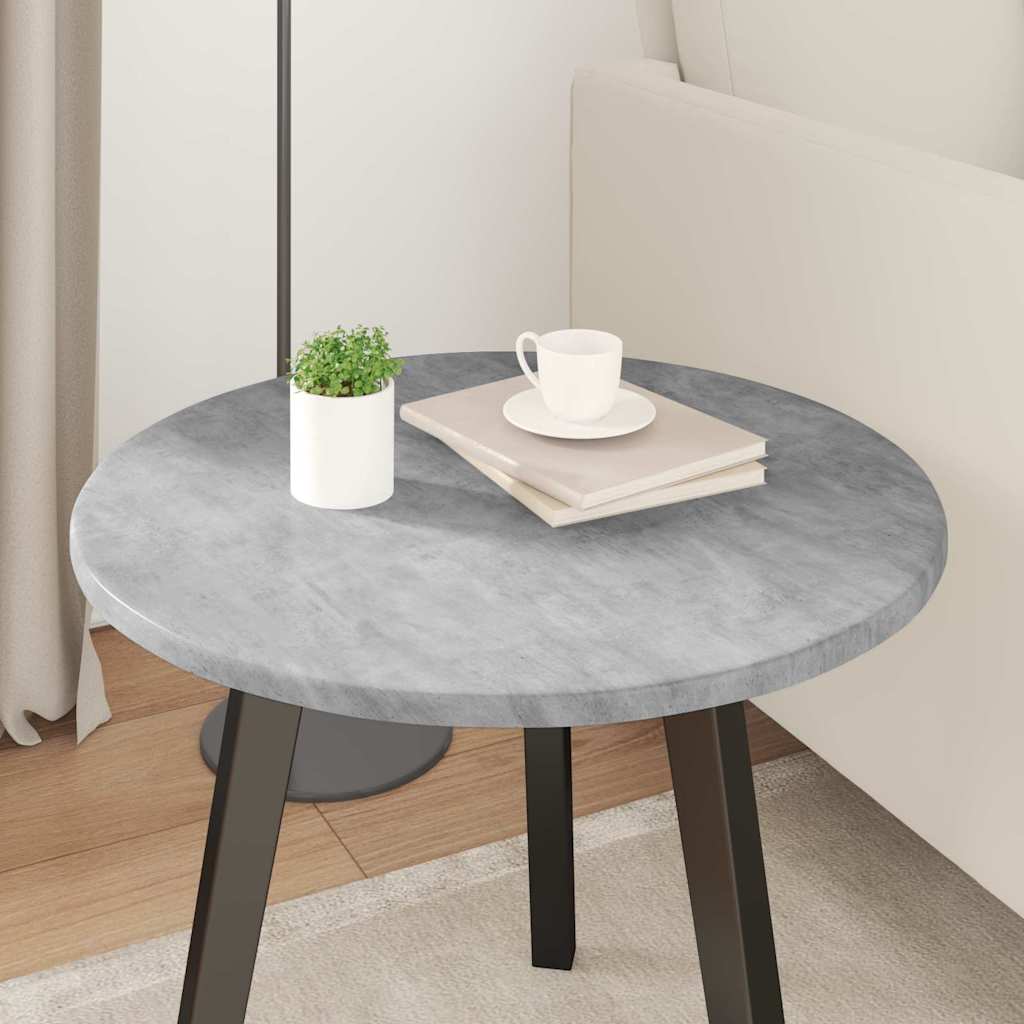 Table Top Concrete grey Ø 50 x 1.5 cm Engineered Wood