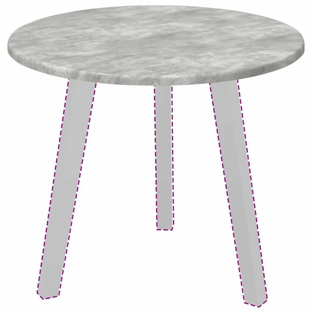 Table Top Concrete grey Ø 50 x 1.5 cm Engineered Wood