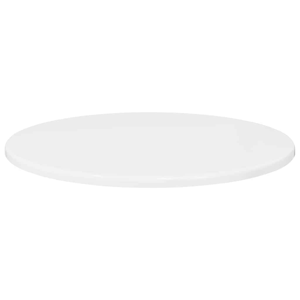 Table Top Ø 50 x 1.5 cm Round Engineered Wood High Gloss White