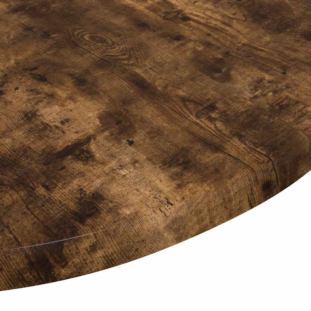 Table Top Ø 50 x 1.5 cm Round Engineered Wood Smoked Oak