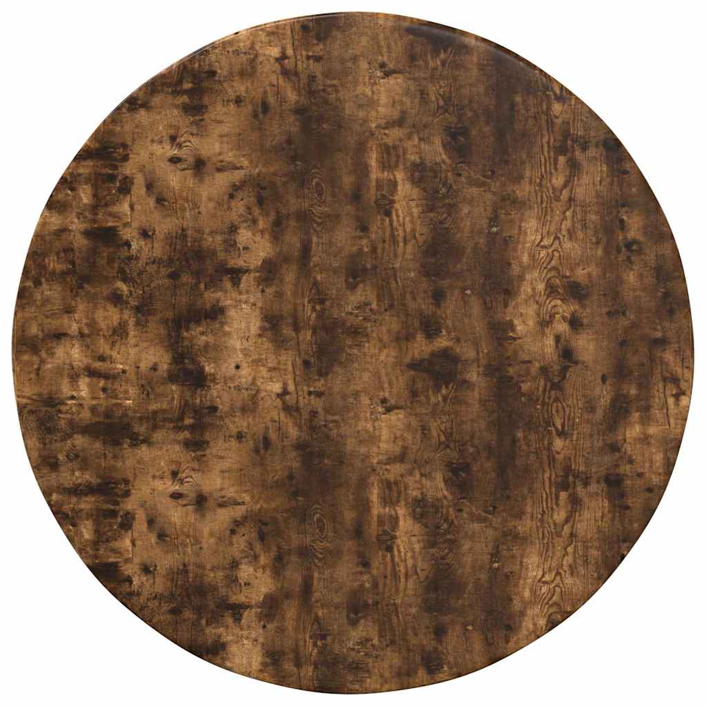 Table Top Ø 50 x 1.5 cm Round Engineered Wood Smoked Oak