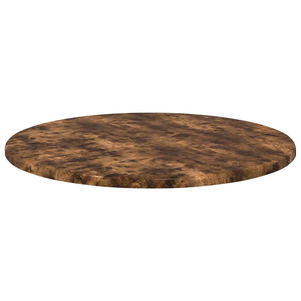 Table Top Ø 50 x 1.5 cm Round Engineered Wood Smoked Oak