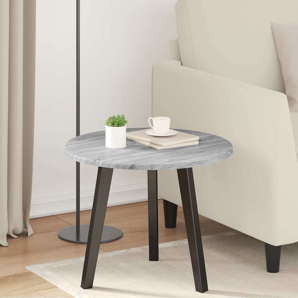 Table Top Grey sonoma Ø 50 x 1.5 cm Engineered Wood