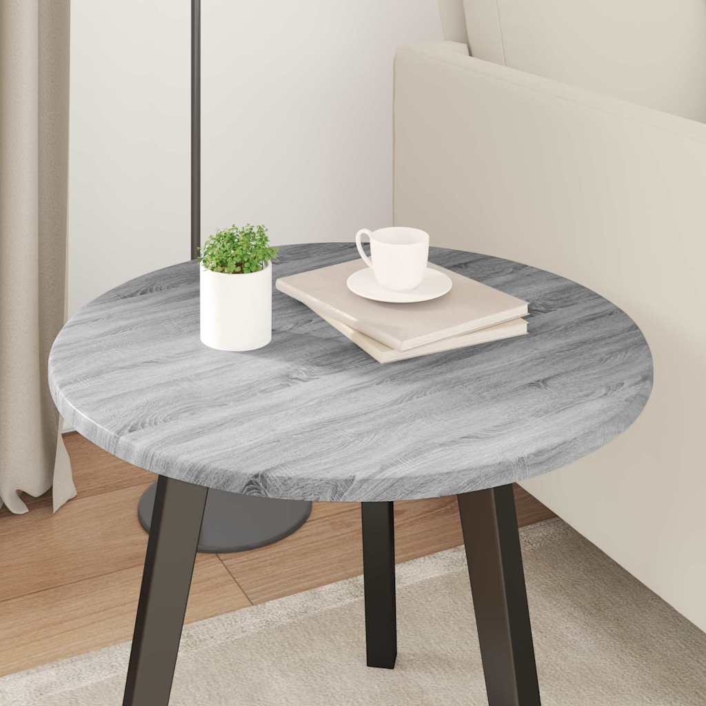 Table Top Grey sonoma Ø 50 x 1.5 cm Engineered Wood