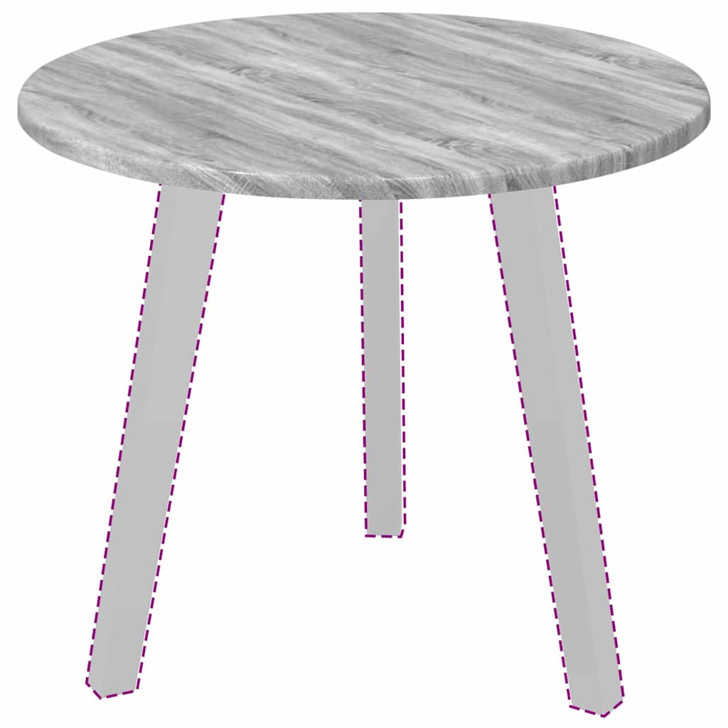 Table Top Grey sonoma Ø 50 x 1.5 cm Engineered Wood