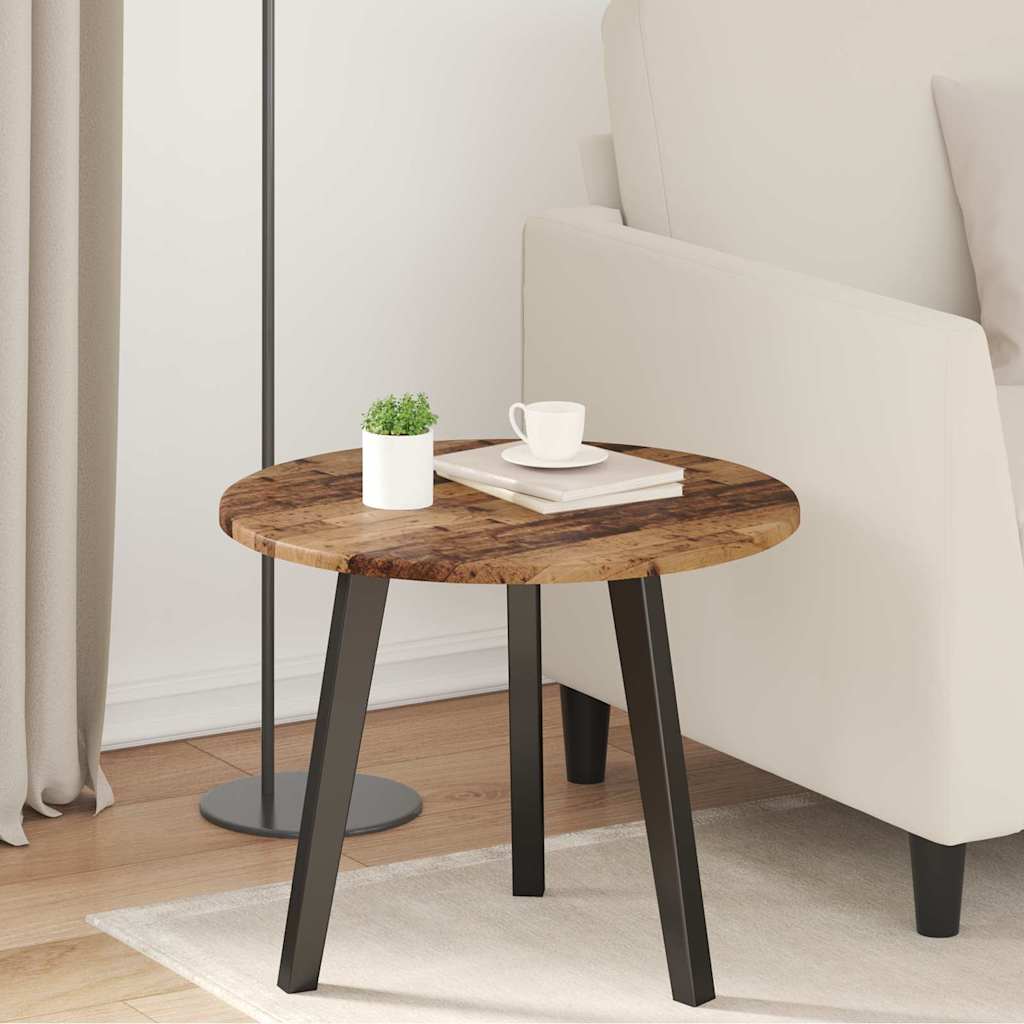 Table Top Old wood Ø 50 x 1.5 cm Engineered Wood