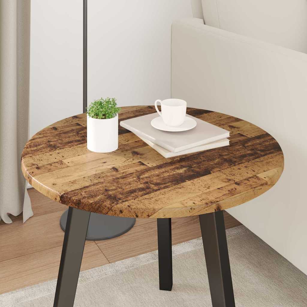 Table Top Old wood Ø 50 x 1.5 cm Engineered Wood