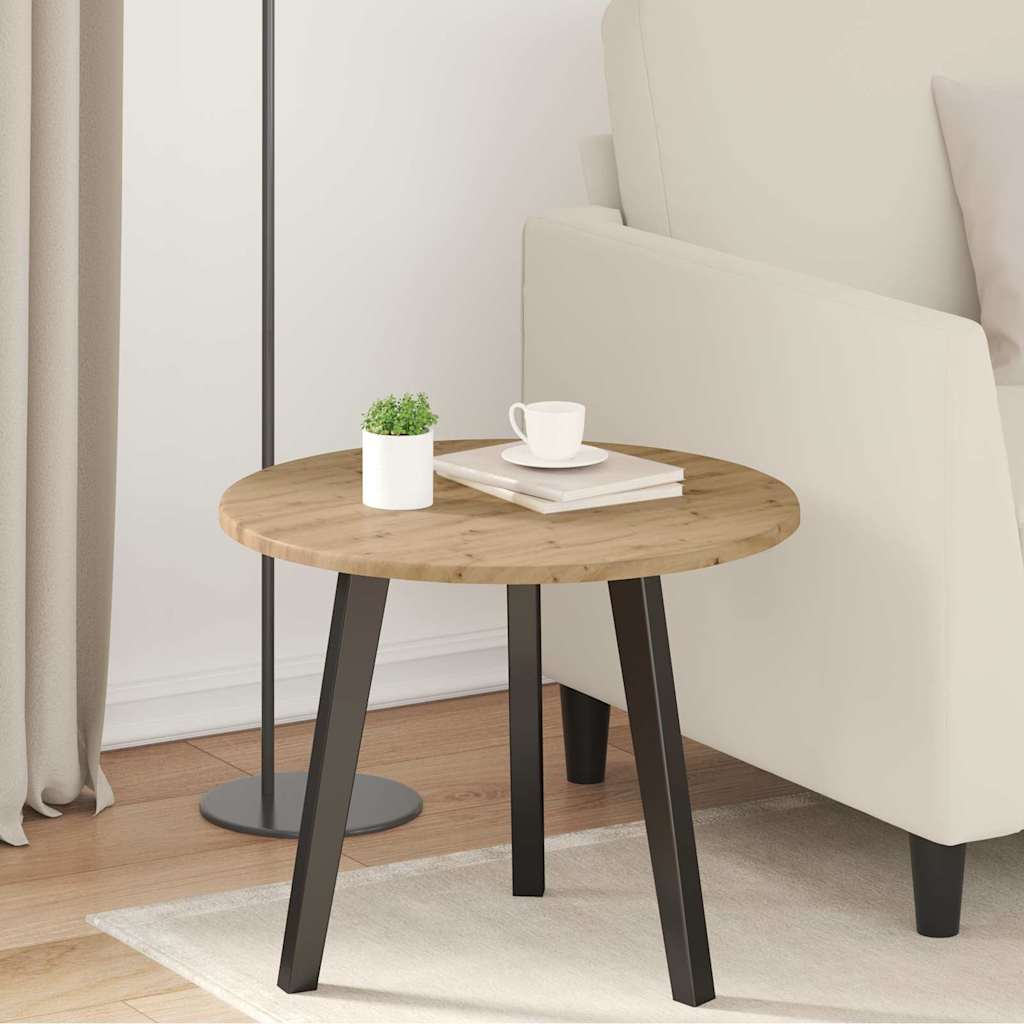 Table Top Ø 50 x 1.5 cm Round Engineered Wood Artisan oak