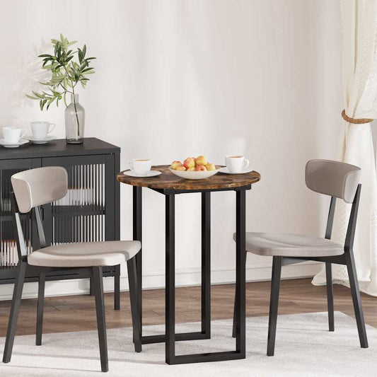 Table Top Ø 60 x 1.5 cm Round Engineered Wood Smoked Oak