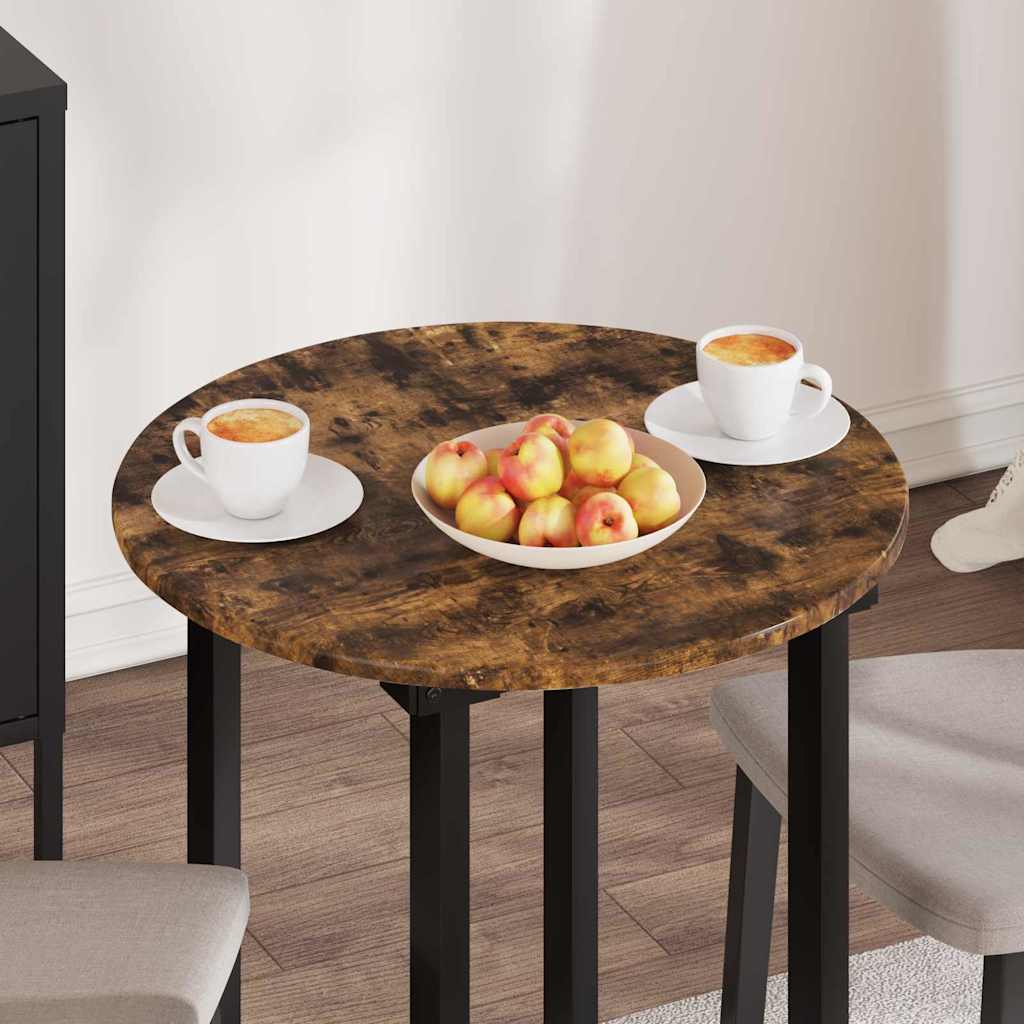 Table Top Smoked oak Ø 60 x 1.5 cm Engineered Wood