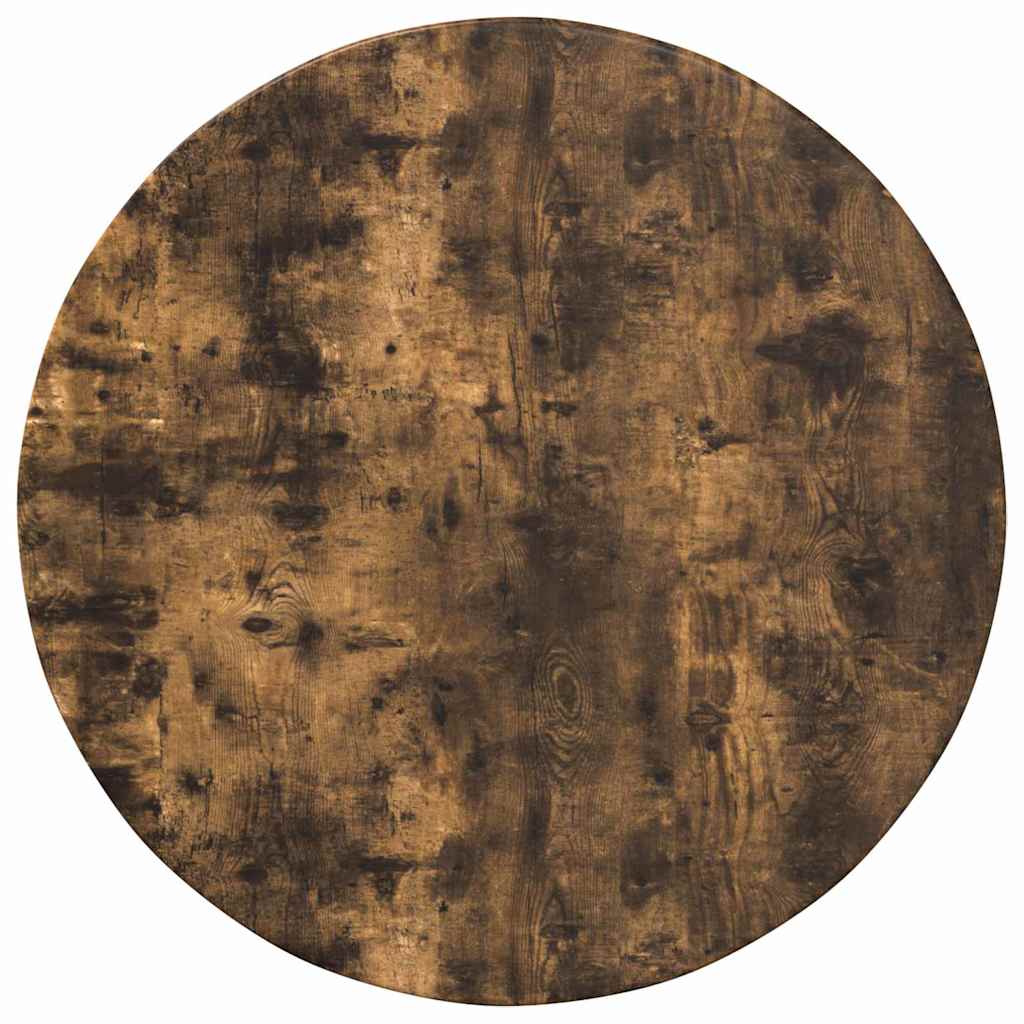Table Top Ø 60 x 1.5 cm Round Engineered Wood Smoked Oak