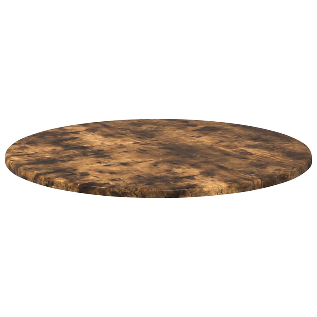 Table Top Ø 60 x 1.5 cm Round Engineered Wood Smoked Oak