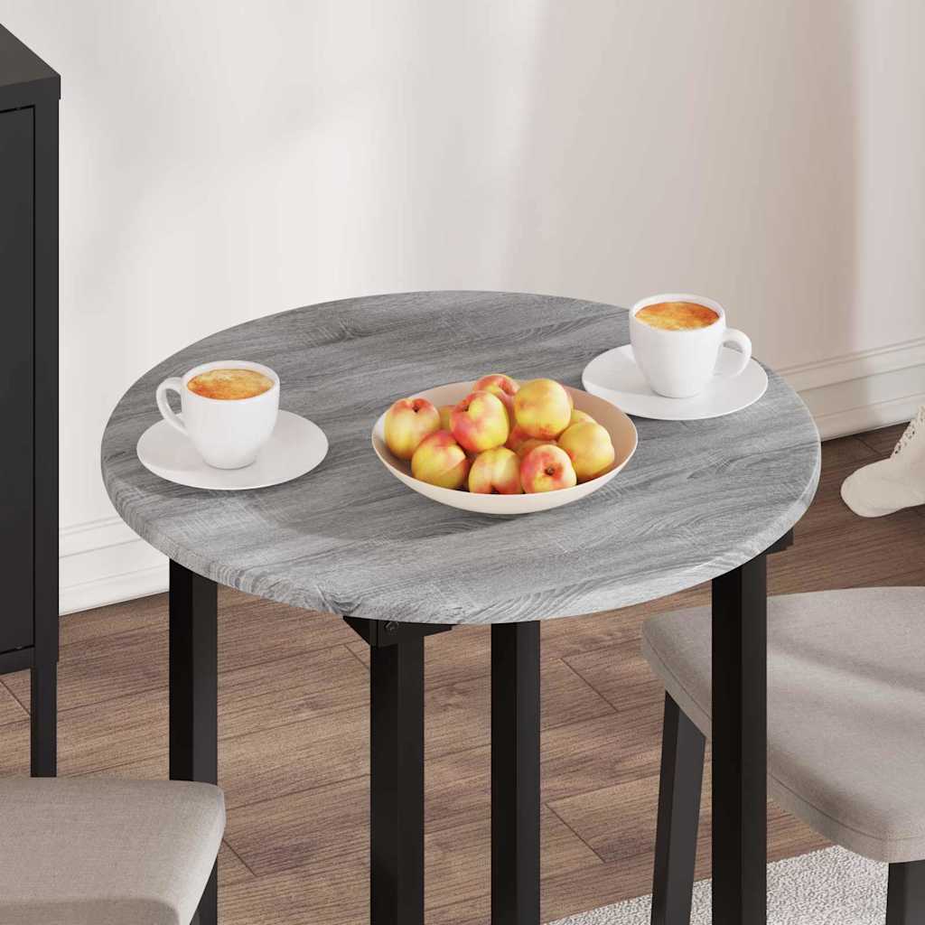 Table Top Grey sonoma Ø 60 x 1.5 cm Engineered Wood