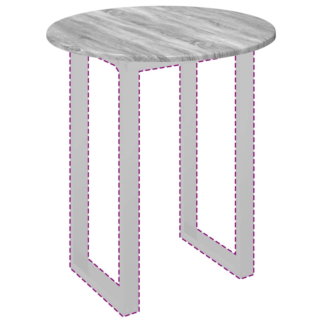 Table Top Grey sonoma Ø 60 x 1.5 cm Engineered Wood