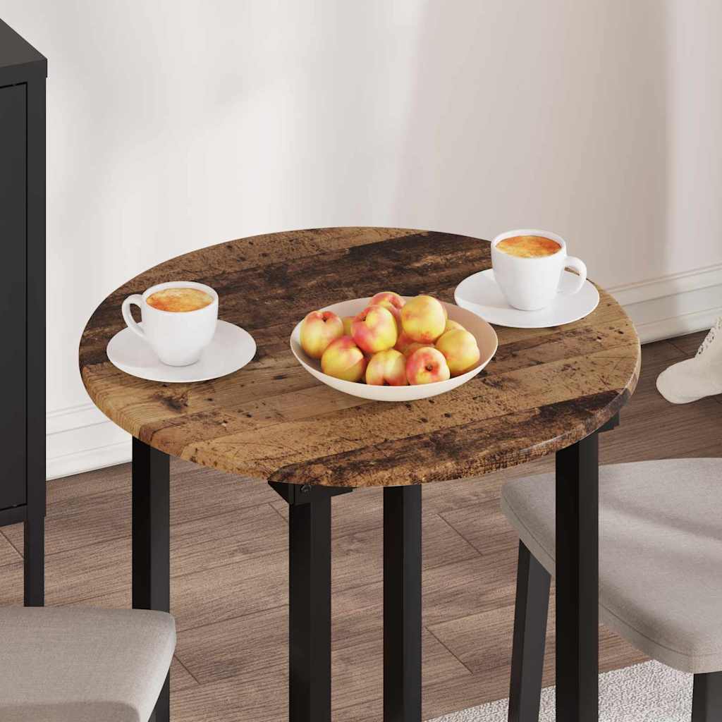 Table Top Old wood Ø 60 x 1.5 cm Engineered Wood