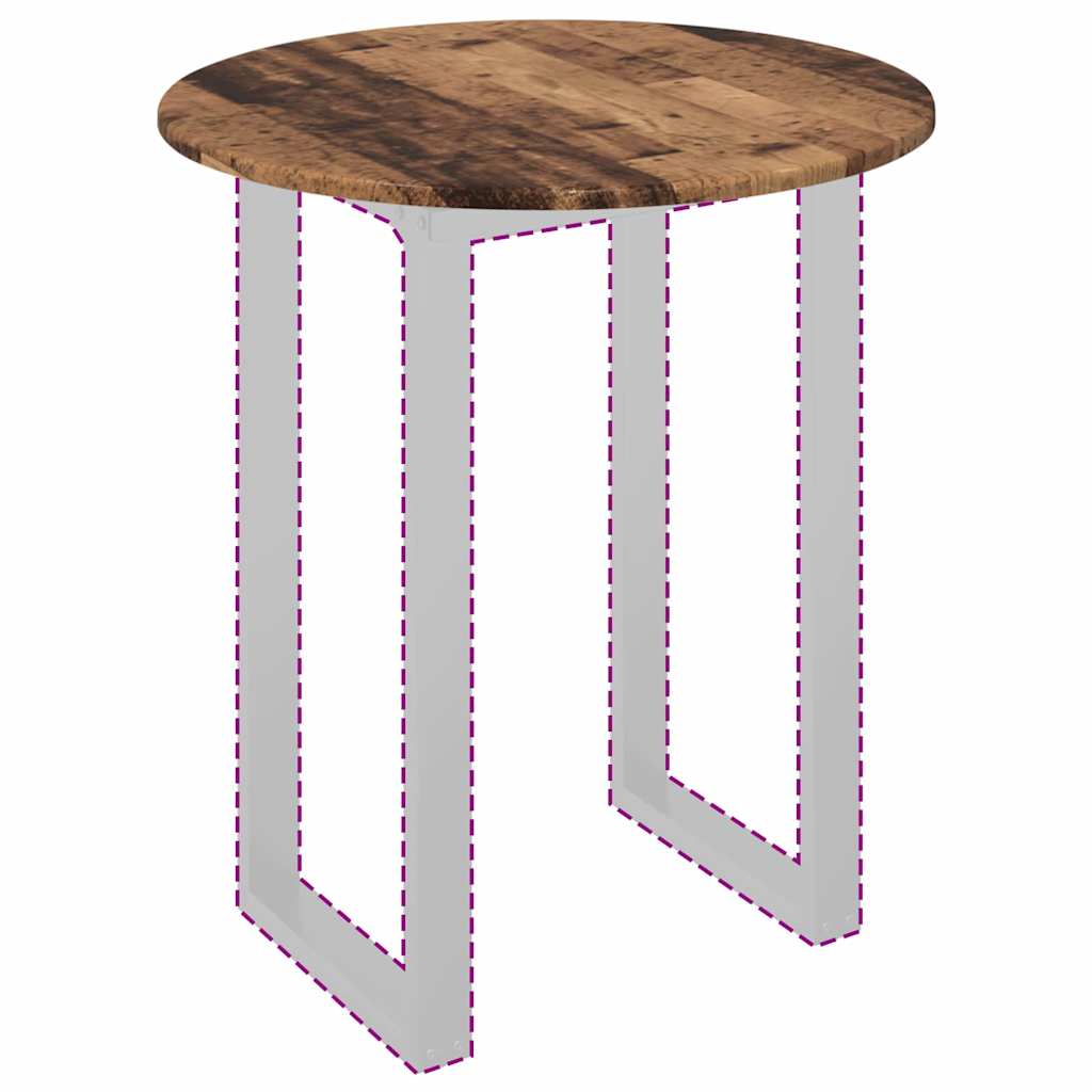 Table Top Old wood Ø 60 x 1.5 cm Engineered Wood