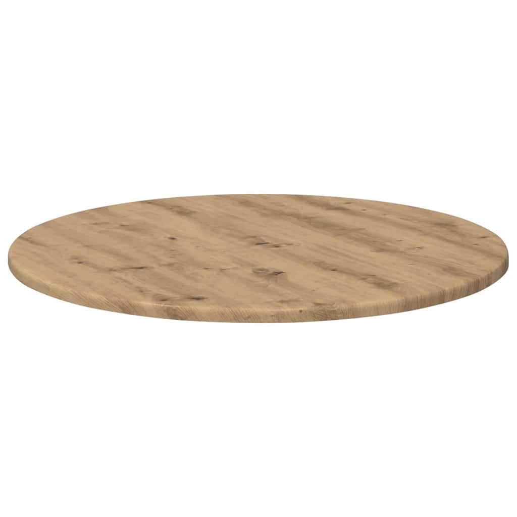 Table Top Ø 60 x 1.5 cm Round Engineered Wood Artisan oak