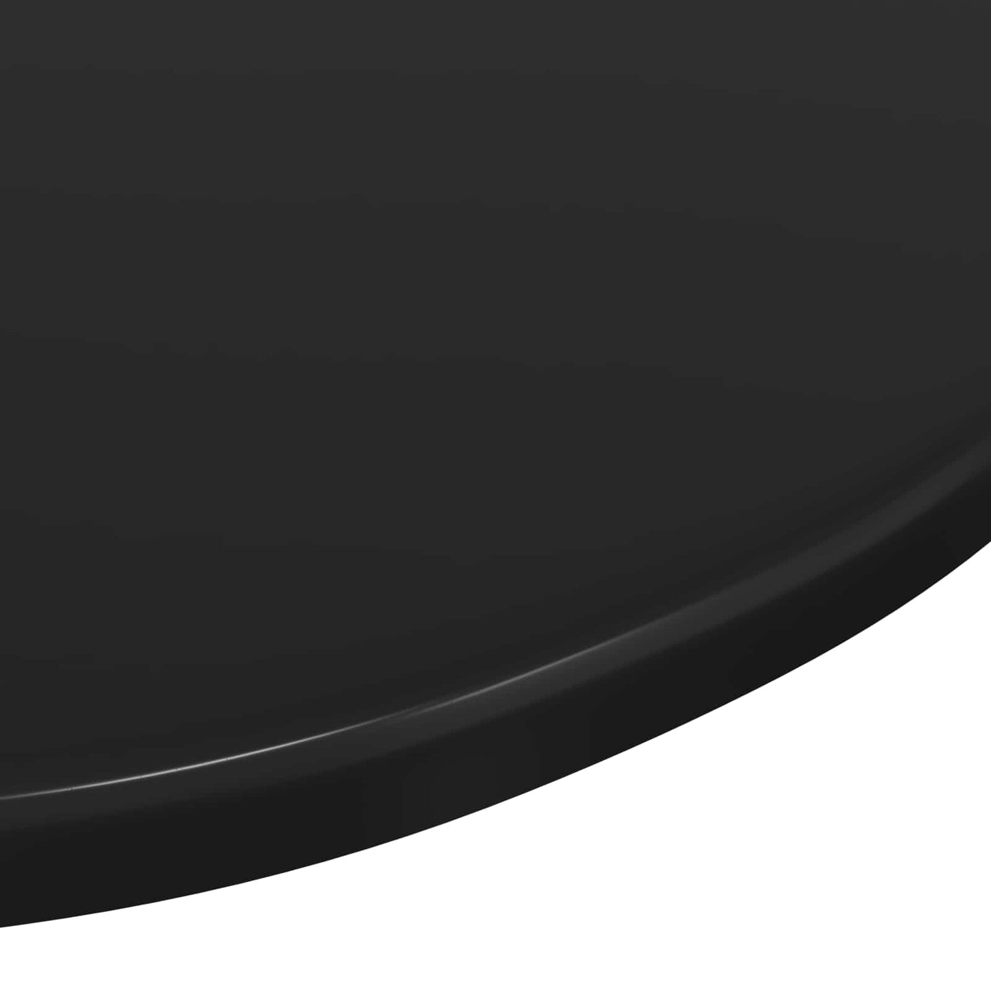 Table Top Ø 70 x 1.5 cm Round Engineered Wood Black