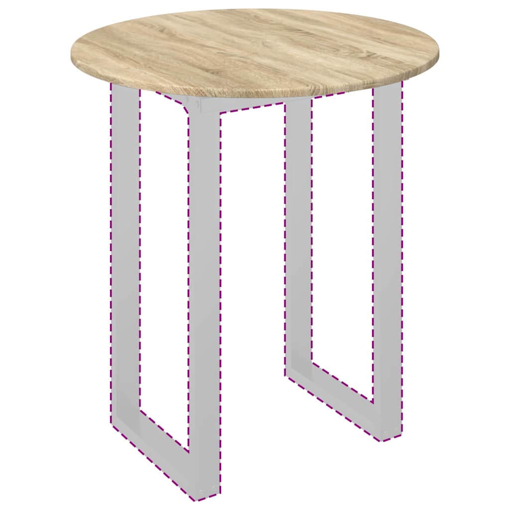 Table Top Sonoma oak Ø 70 x 1.5 cm Engineered Wood