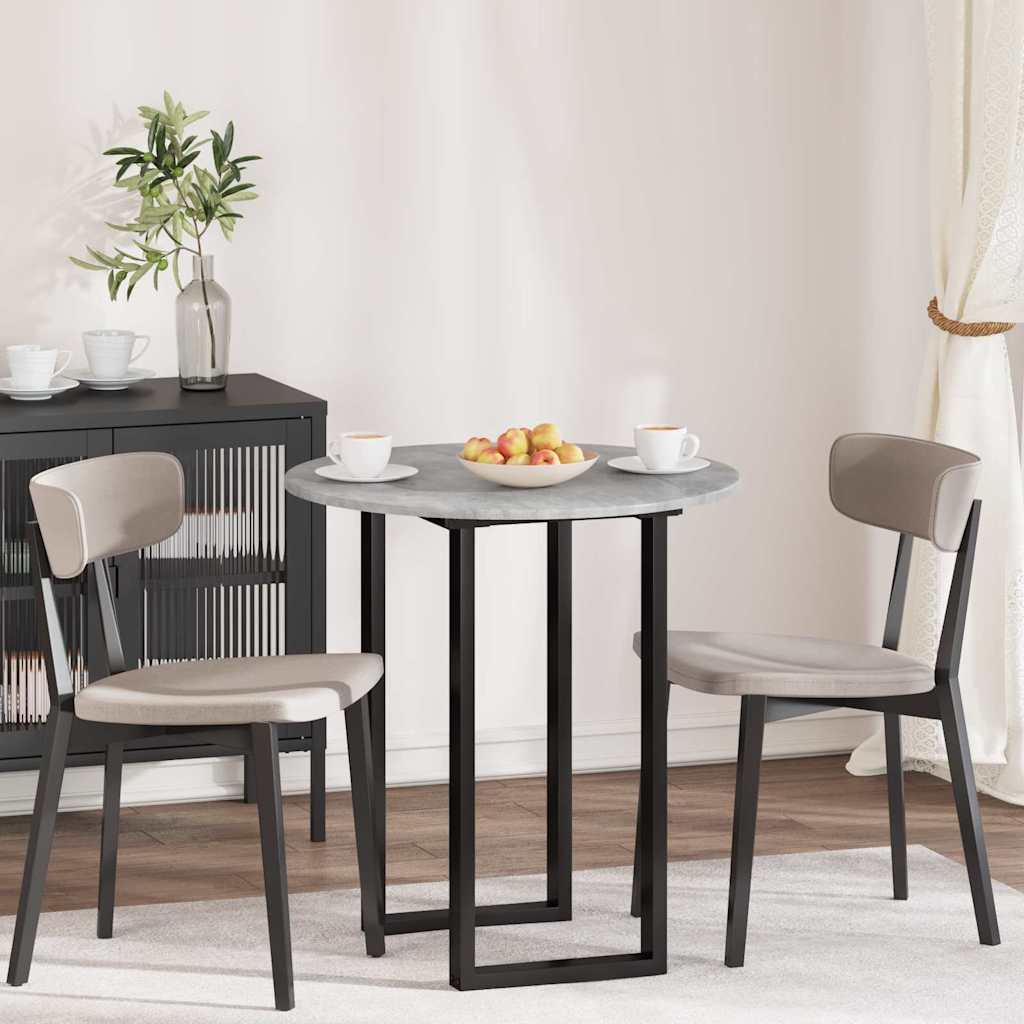 Table Top Ø 70 x 1.5 cm Round Engineered Wood Concrete Grey