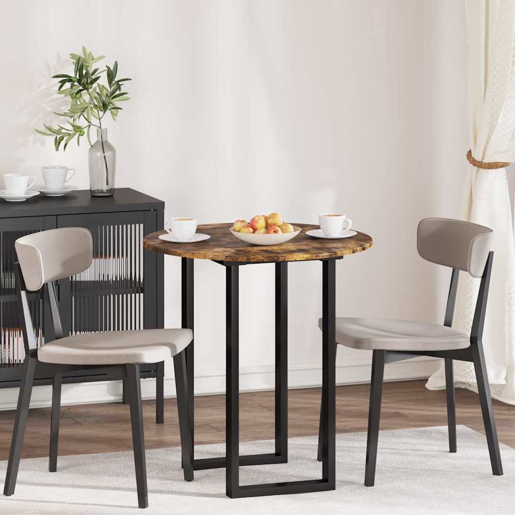Table Top Ø 70 x 1.5 cm Round Engineered Wood Smoked Oak