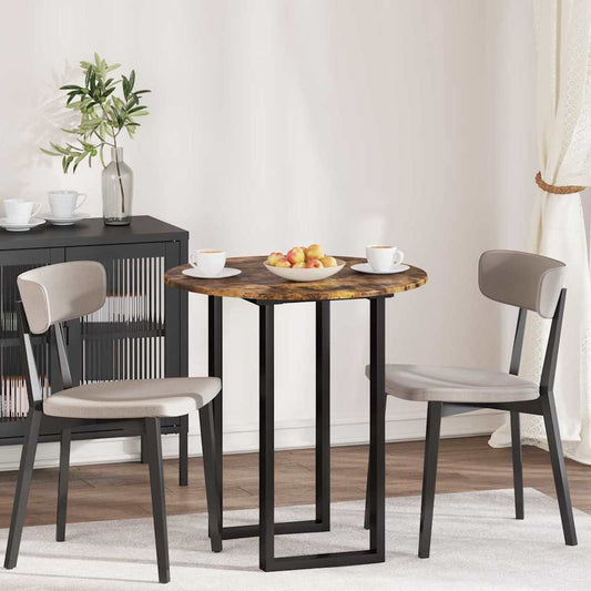 Table Top Ø 70 x 1.5 cm Round Engineered Wood Smoked Oak