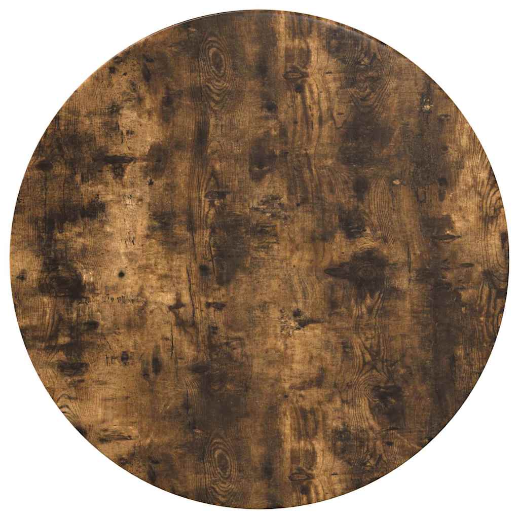 Table Top Ø 70 x 1.5 cm Round Engineered Wood Smoked Oak