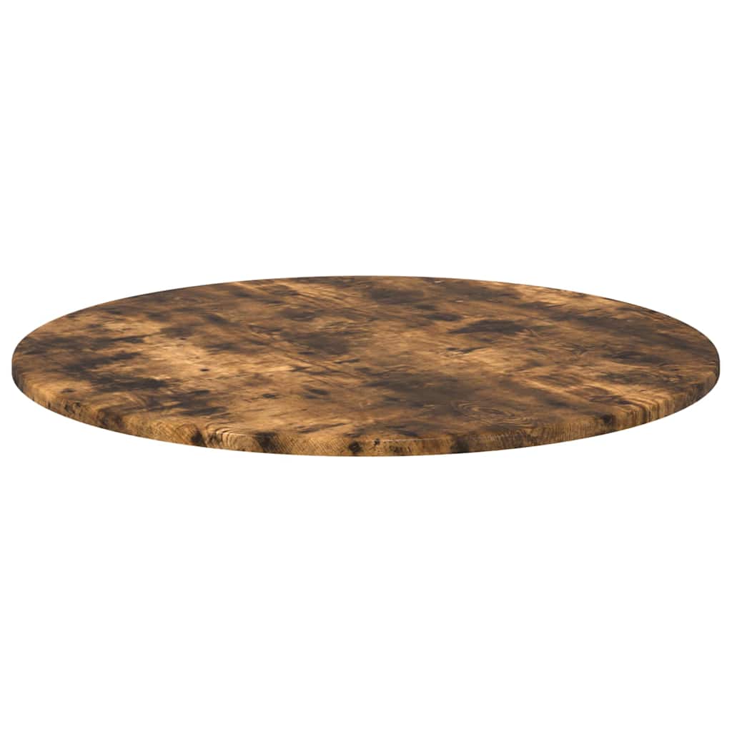 Table Top Ø 70 x 1.5 cm Round Engineered Wood Smoked Oak