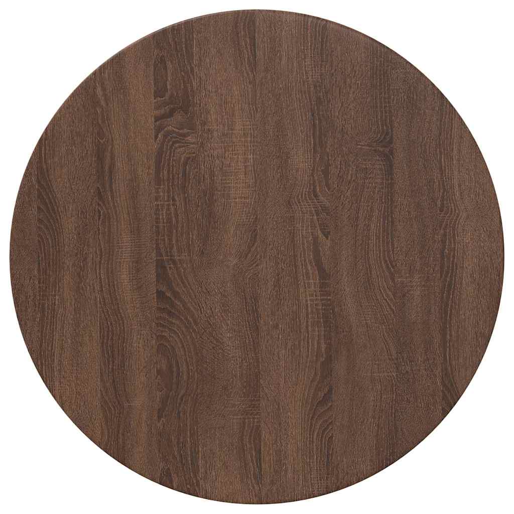 Table Top Ø 70 x 1.5 cm Round Engineered Wood Brown Oak
