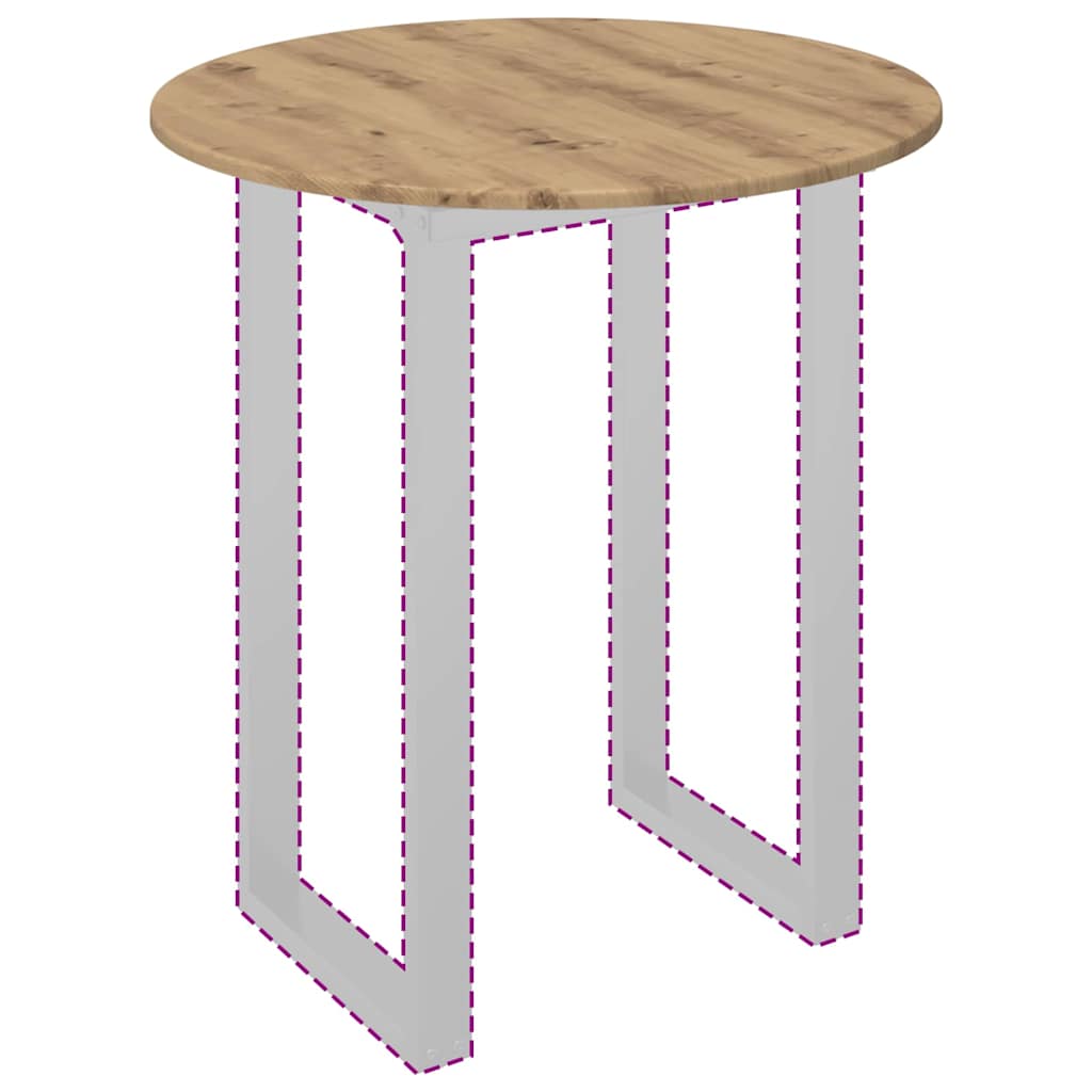 Table Top Artisan oak Ø 70 x 1.5 cm Engineered Wood
