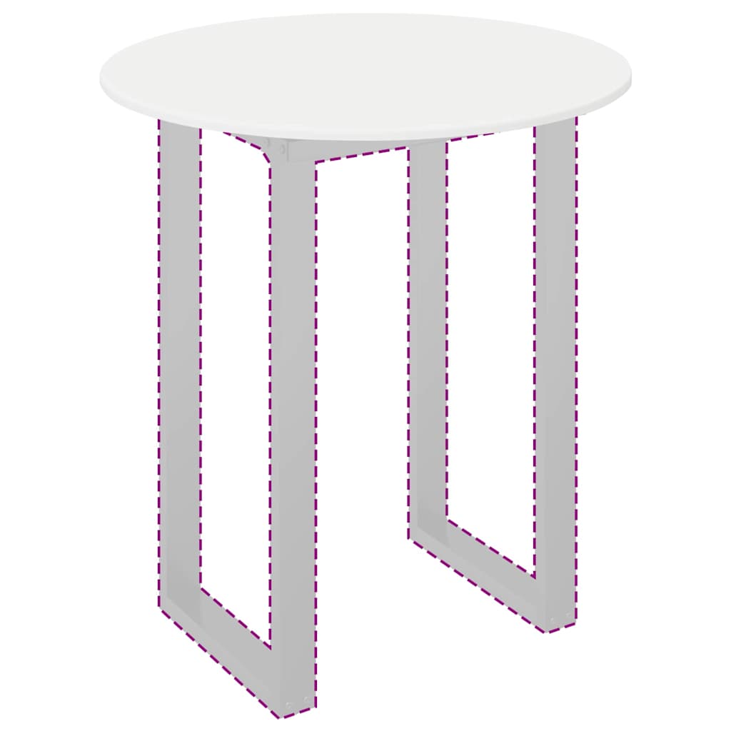Table Top White Ø 80 x 1.5 cm Engineered Wood