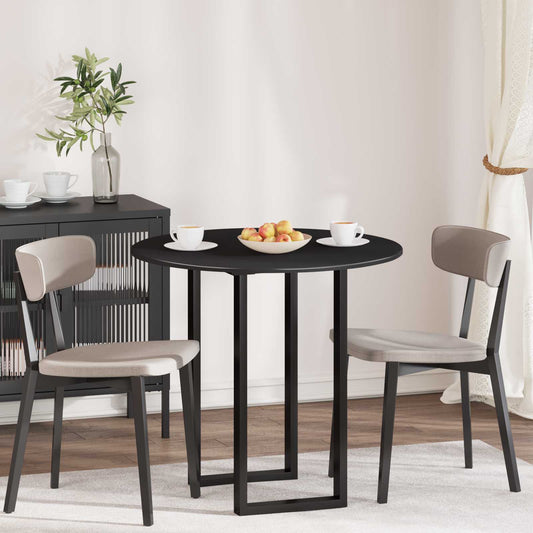 Table Top Ø 80 x 1.5 cm Round Engineered Wood Black