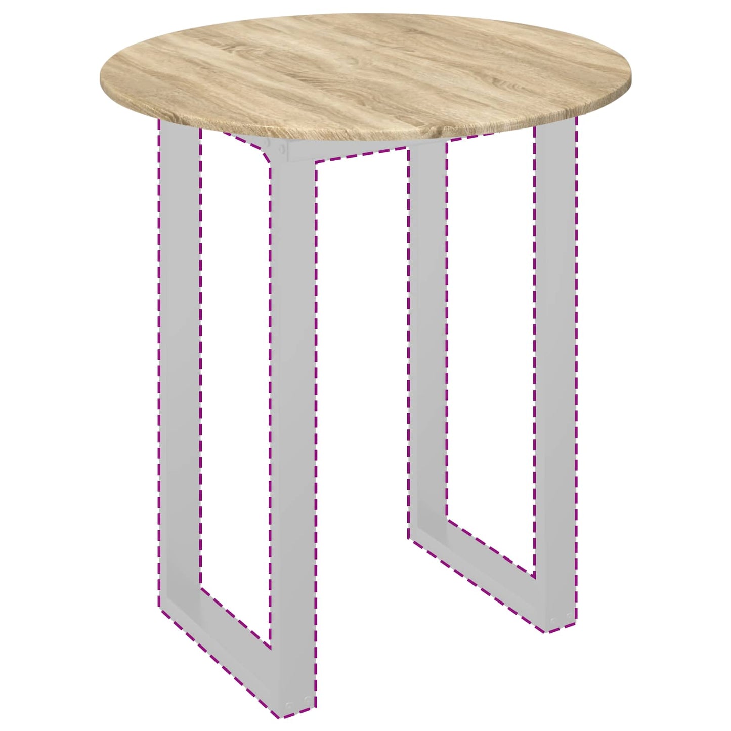 Table Top Ø 80 x 1.5 cm Round Engineered Wood Sonoma Oak