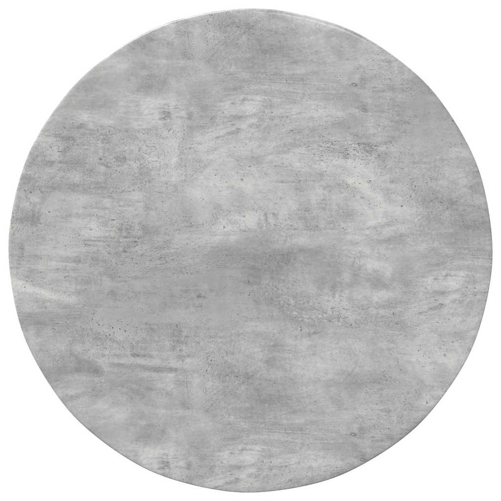 Table Top Ø 80 x 1.5 cm Round Engineered Wood Concrete Grey