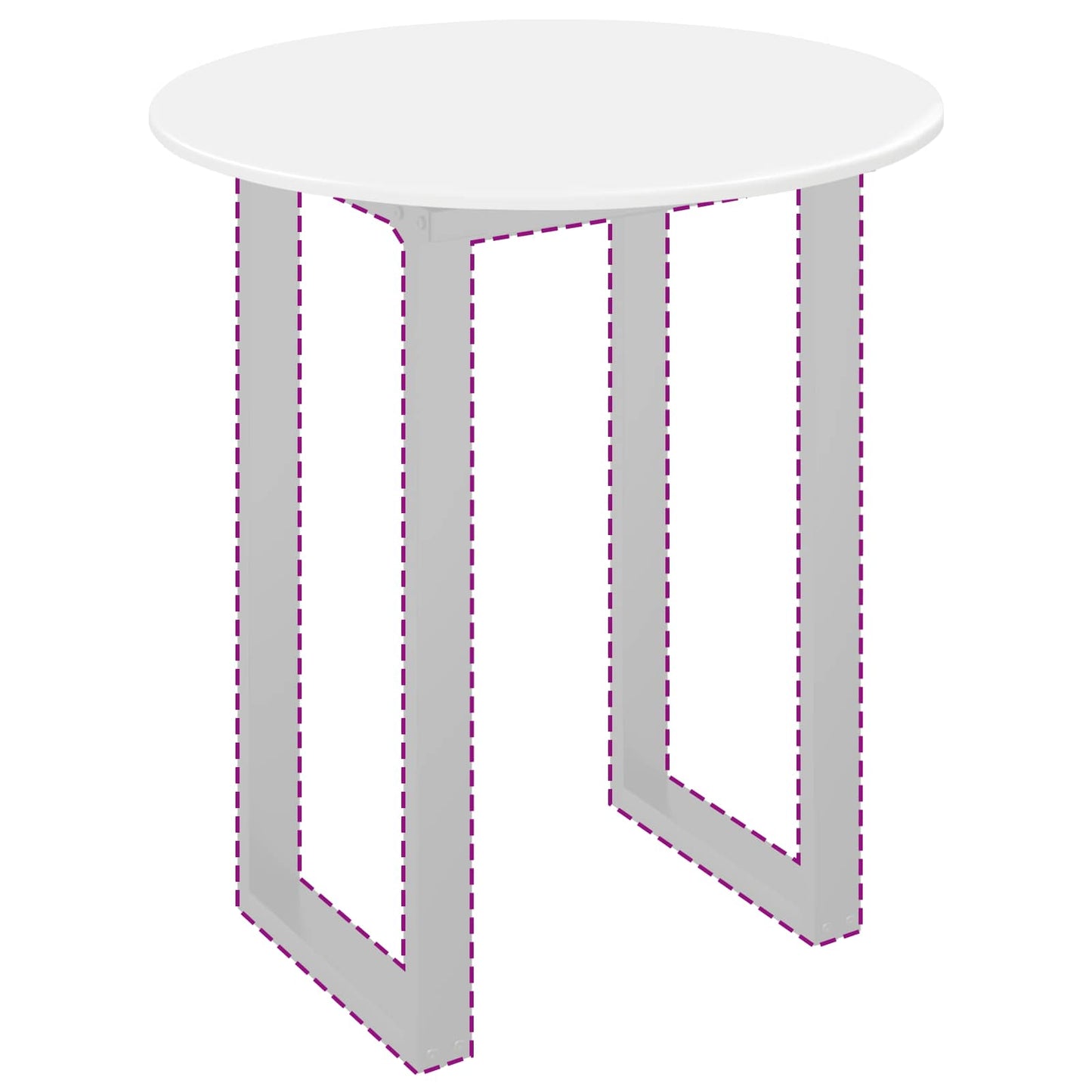 Table Top Ø 80 x 1.5 cm Round Engineered Wood High Gloss White