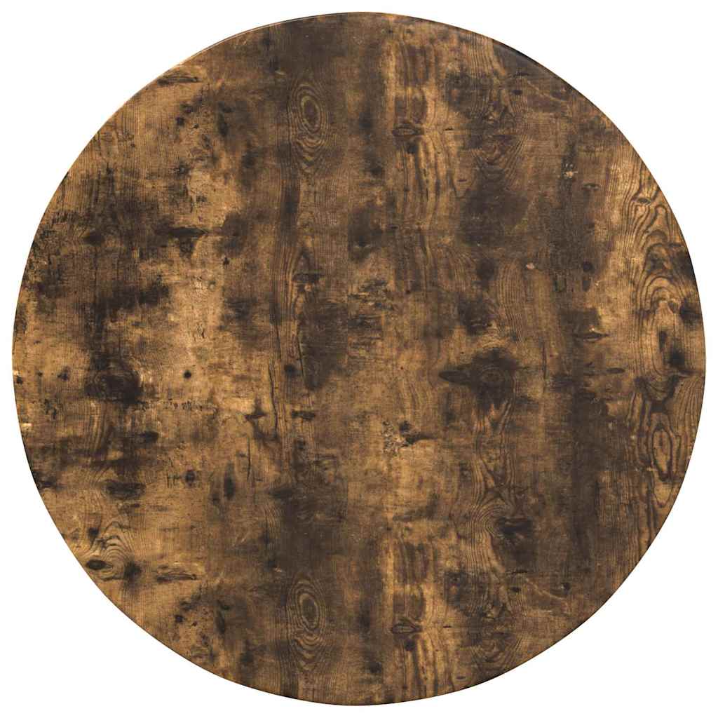 Table Top Ø 80 x 1.5 cm Round Engineered Wood Smoked Oak