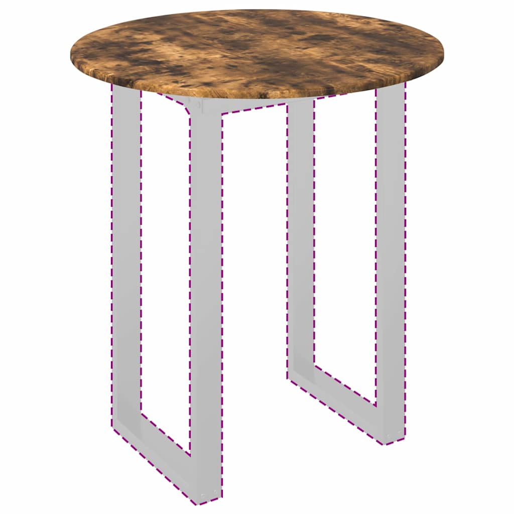 Table Top Ø 80 x 1.5 cm Round Engineered Wood Smoked Oak