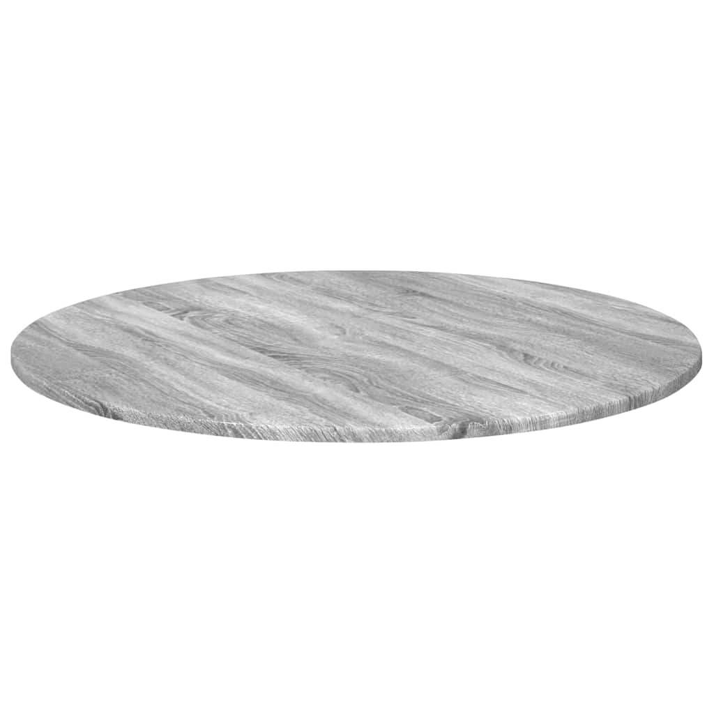 Table Top Ø 80 x 1.5 cm Round Engineered Wood Grey Sonoma